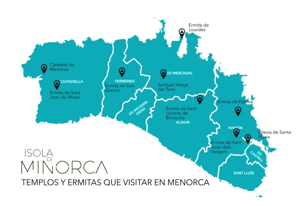 MAPA ERMITAS MENORCA