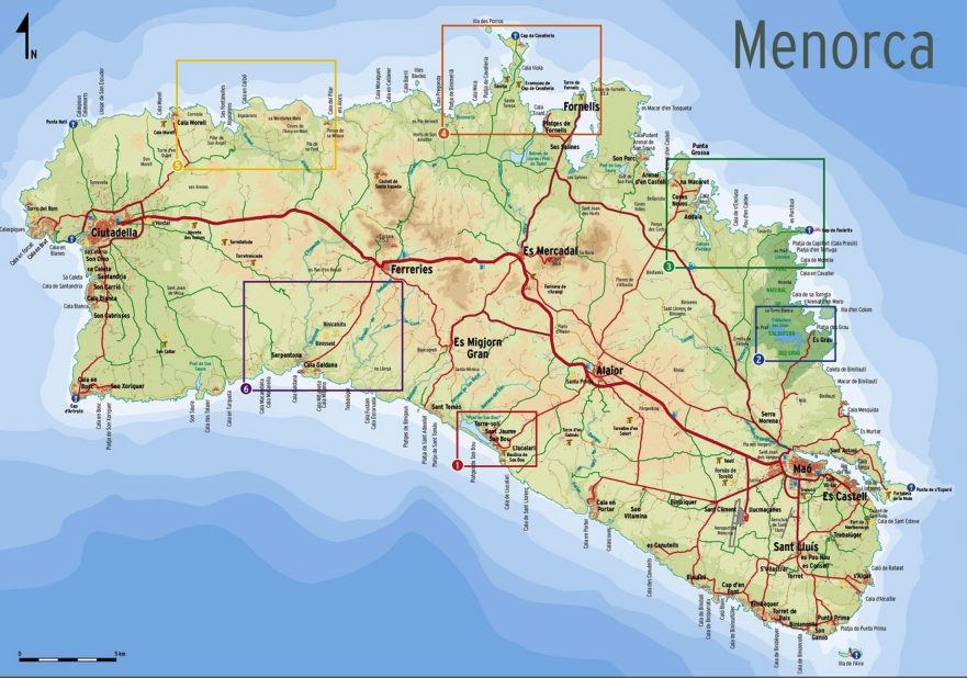 mapa menorca avistamiento aves