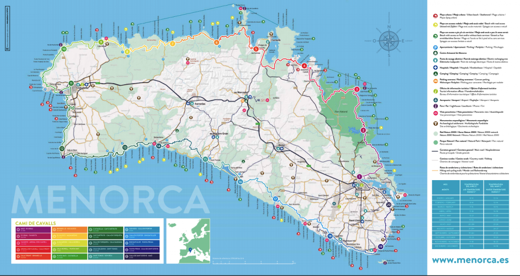 mappa camí de cavalls minorca