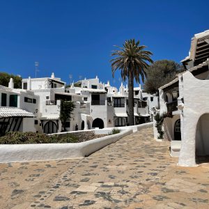 Binibequer,Vell,Menorca,Island,Spain,May,2021.,White,Houses,,Blue