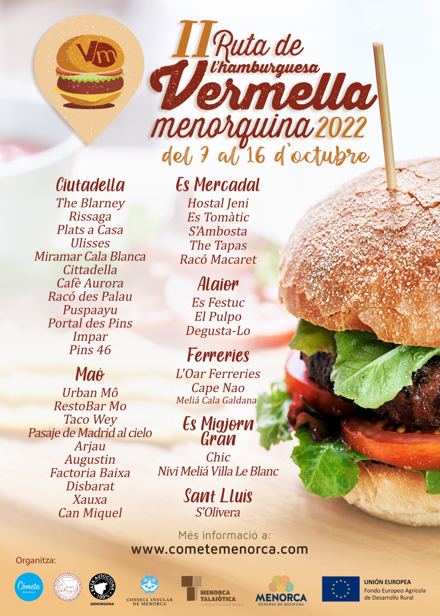 Vuelve la Ruta de la Hamburguesa Vermella Menorquina