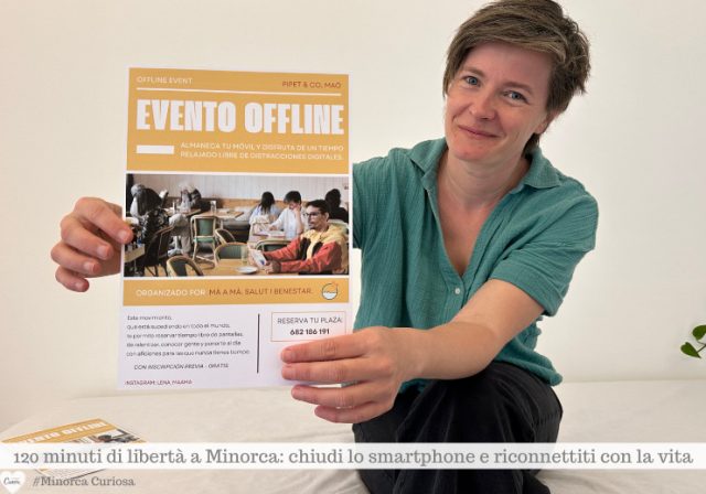 Lena Vanden Abeele organizza eventi offline a Minorca 