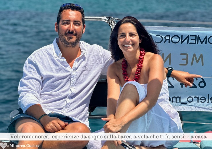 Inigo e Ana, ideatori del progetto veleromenorca.com, lui basco e lei catalana, insieme sul lavoro e nella vita 