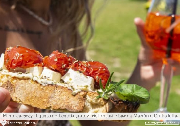 Tapas, pizza, insalatone, birre e Spritz al Chiringuito Ciao Belli, spiaggia Son Xoriger. 