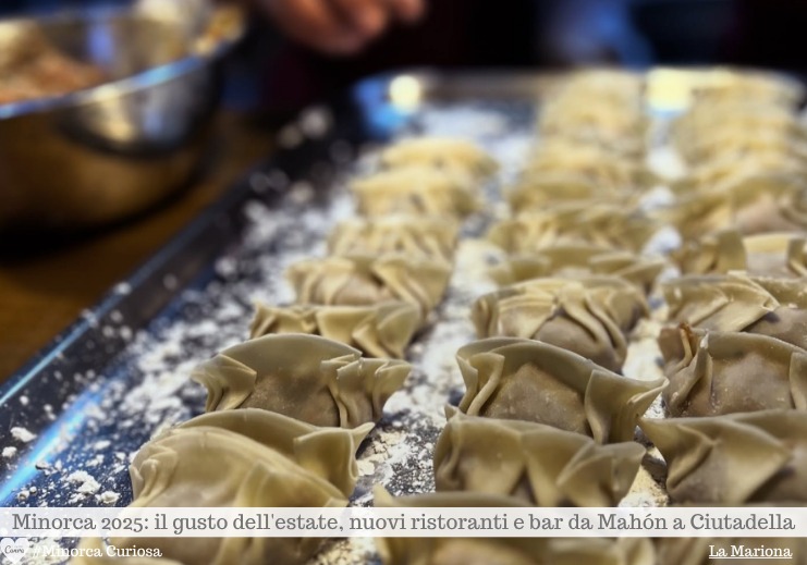 Gyoza di gamberi e maiale a La Mariona, serviti con salsa Sweet Baires