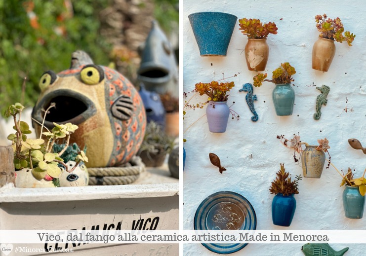 Alcuni esempi dei ceramica artistica firmata Vico che lavora anche su commissione