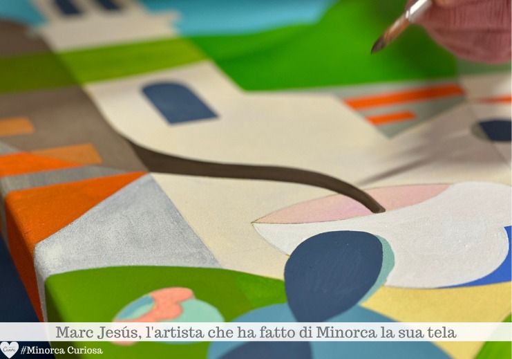 Come il profilo della figura femminile, i colori brillanti sono parte del linguaggio personale di Marc Jesús. 