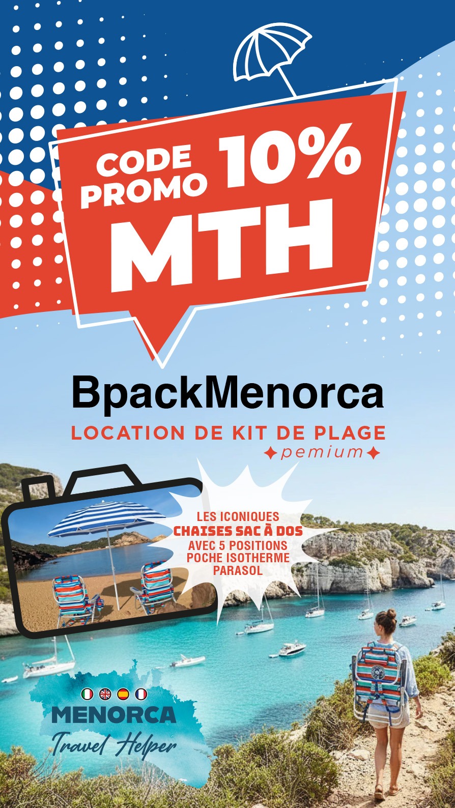 bPack Menorca - Location de packs de plage premium