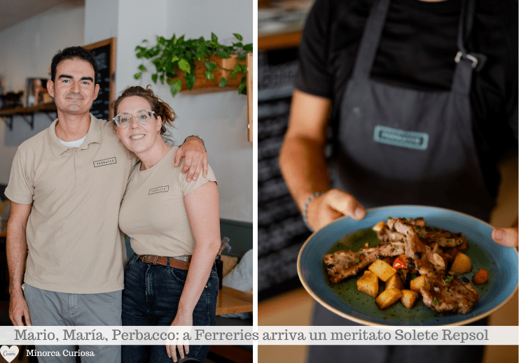 Perbacco, Ferreries, Minorca: Mario e María e una delle loro ricette.