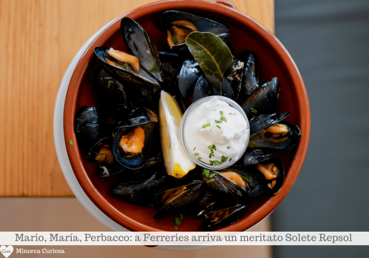Tra le ricette sulla carta, le cozze di Minorca.