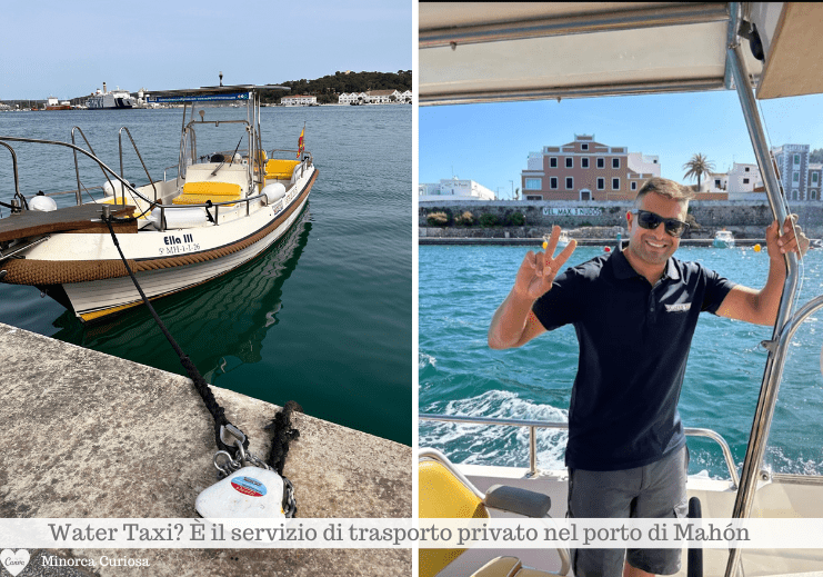 Water Taxi offre un servizio di trasporto marittimo nel porto di Mahon