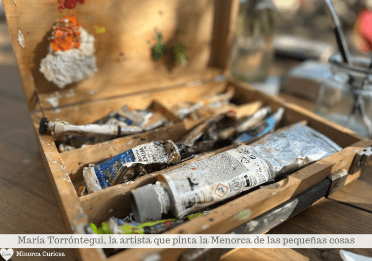 La pintura con colores al óleos es la técnica elegida por María