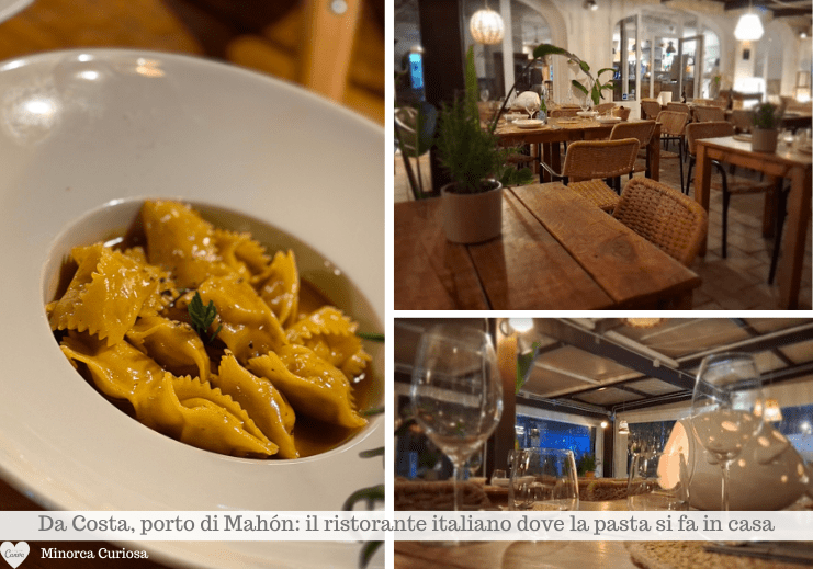 Ristorante Da Costa, porto di Mahón: il ristorante italiano dove la pasta si fa in casa