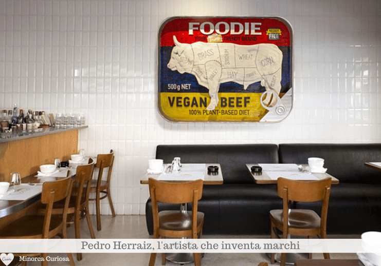 Foodie (2024) by Pedro Herraiz: Il tuo (stupido) marchio alla moda, Tecnica mista su cartone. Strati multipli. Retroilluminato. 144x111x12 cm.