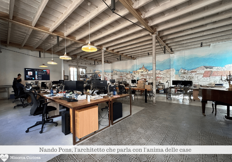 ARU Arquitectura Mahon: da dieci anni lo studio è nell'ex fabbrica di scarpe del señor Cachot - anch'essa del 1920 e disegnata dall'architetto Francesc Femenías y Fábregas, il più celebre architetto modernista di Minorca