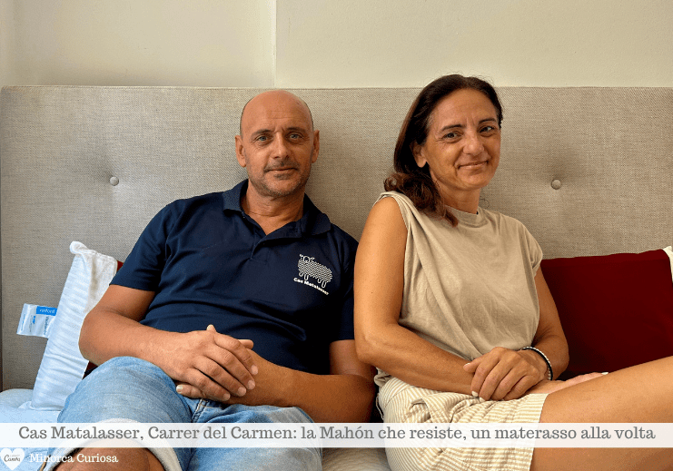 Nando e Cristina, terza generazione di una storica bottega, Cas Matalasser, che non ha mai chiuso.
