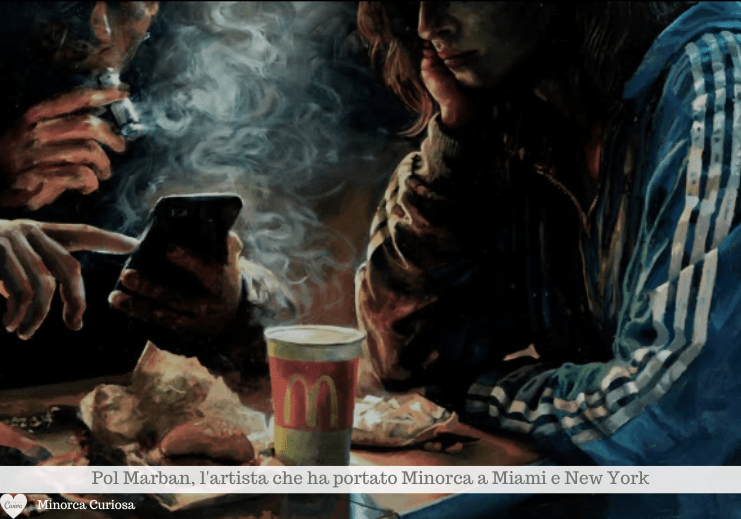 Uno degli 11 quadri del progetto Noctis Generatio, olio su tela, in mostra fino a fine settembre da Atica Art Gallery.