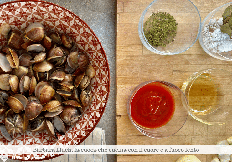 Ingredienti della ricetta vongole alla minorchina