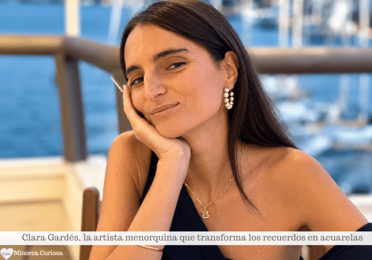 Clara Gardes en un momento de una performance Live Art en Mahón