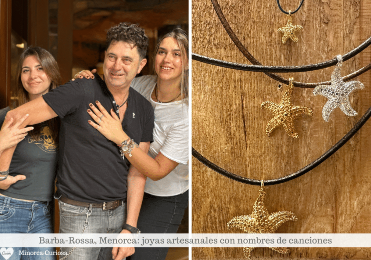 Pedro con sus estrellas, sus hijas, Júlia y Aina. A la derecha, unas piezas Barba-Rossa.